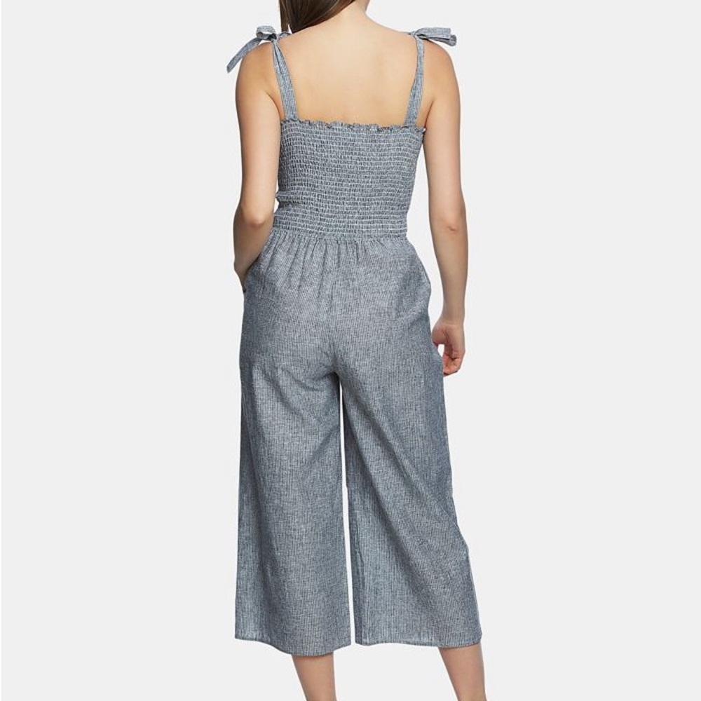 3/$30 linen smocked jumpsuit - Picture 2 of 6